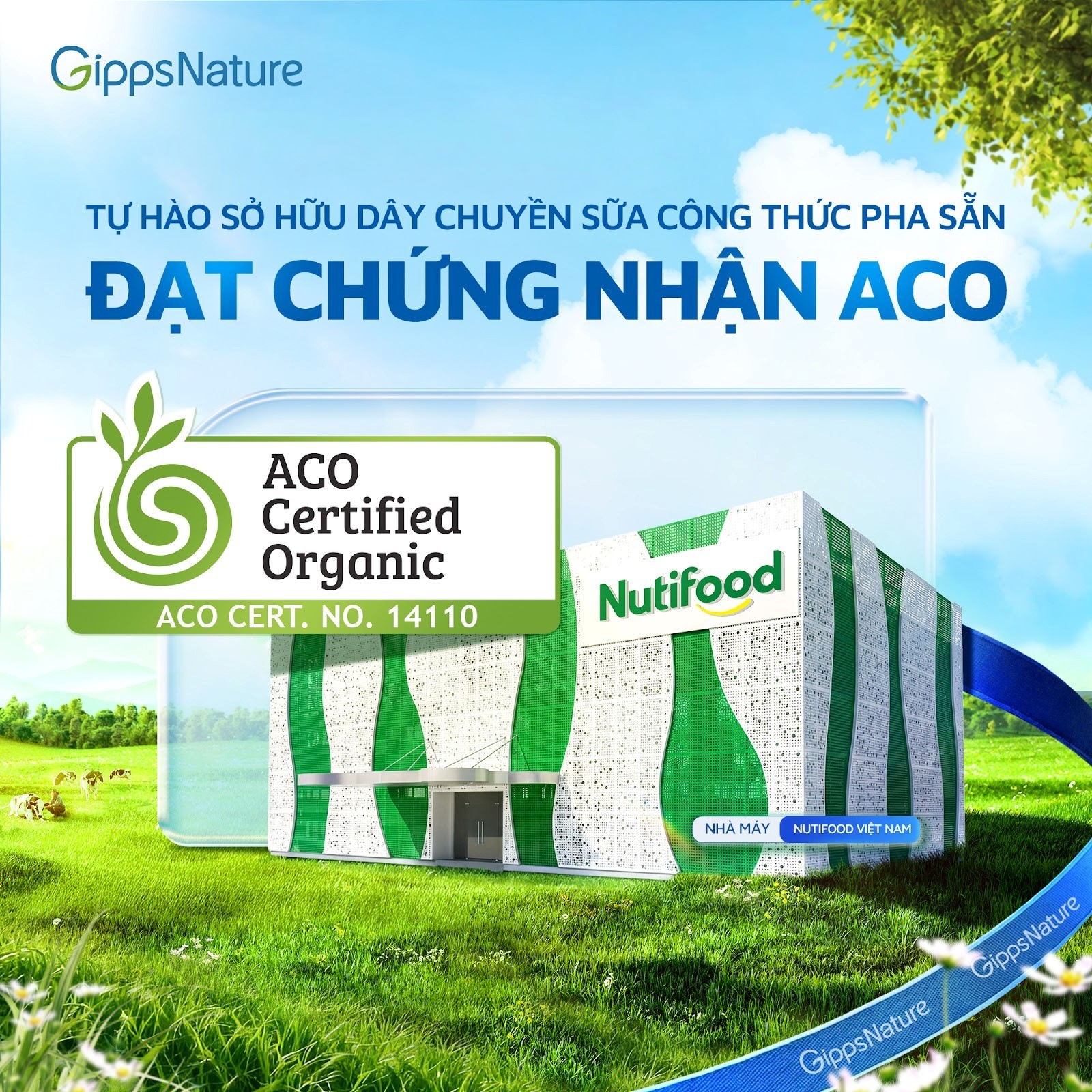 Nutifood sở hữu dây chuyền sữa công thức pha sẵn đầu tiên tại việt nam đạt chứng nhận hữu cơ Úc (Aco)