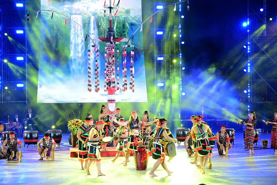 Kh&ocirc;ng gian Đ&ecirc;m hội h&ograve;a &acirc;m cồng chi&ecirc;ng Đ&ocirc;ng Nam &Aacute; năm 2025. Ảnh: Quang Vũ