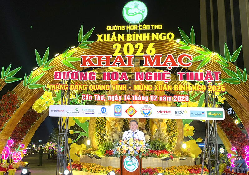 Cần Thơ: Đường hoa nghệ thuật xuân Bính Ngọ 2026 rực rỡ sắc xuân