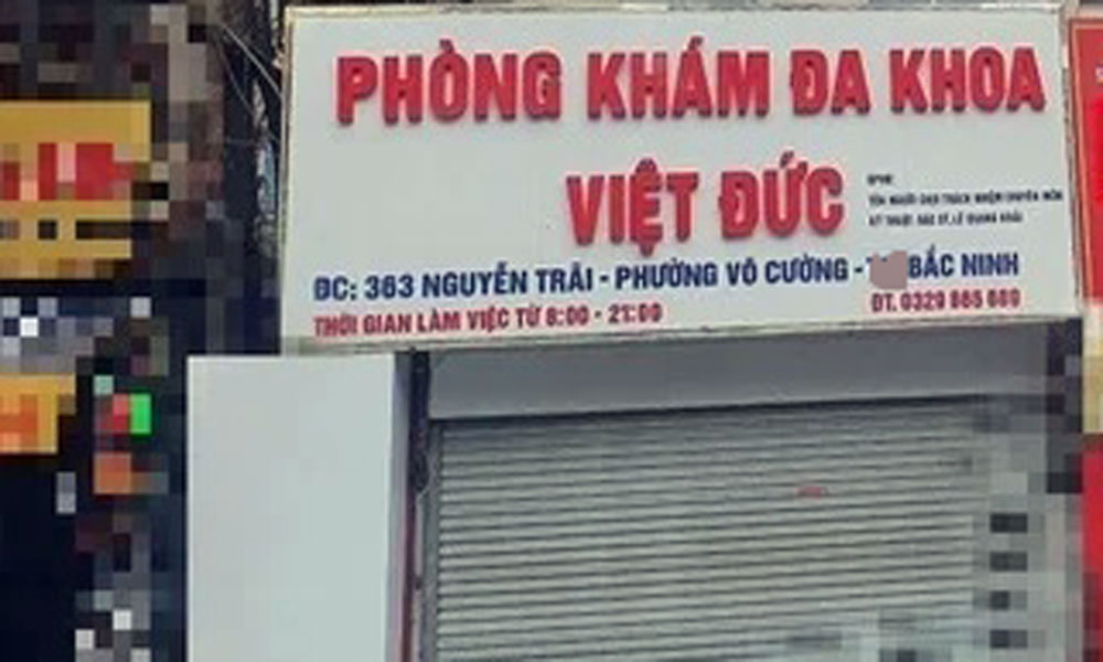Ph&ograve;ng kh&aacute;m Đa khoa Việt Đức bị đ&igrave;nh chỉ hoạt động 3 th&aacute;ng.