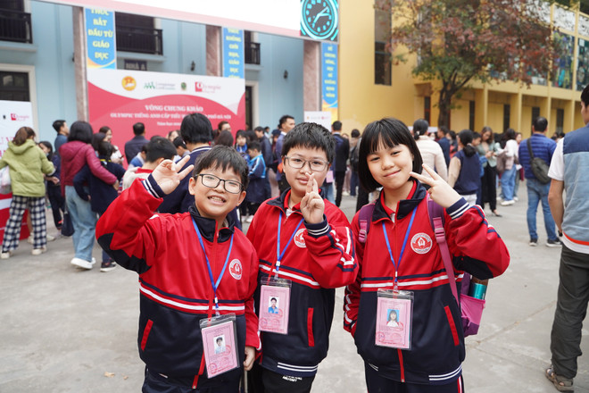 Học sinh H&agrave; Nội tham dự cuộc thi tiếng Anh. (Ảnh: PV/Vietnam+).