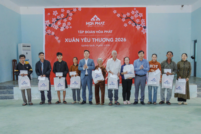 Hòa Phát mang "Xuân yêu thương" đến 3.000 hộ gia đình có hoàn cảnh khó khăn trên cả nước