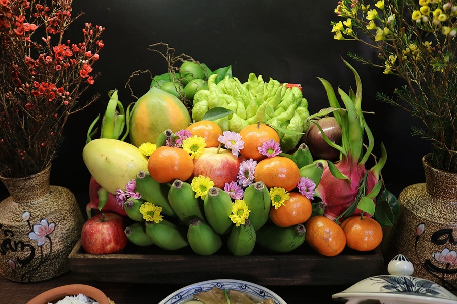 Ý nghĩa và cách bày mâm ngũ quả đẹp, hút tài lộc ngày Tết