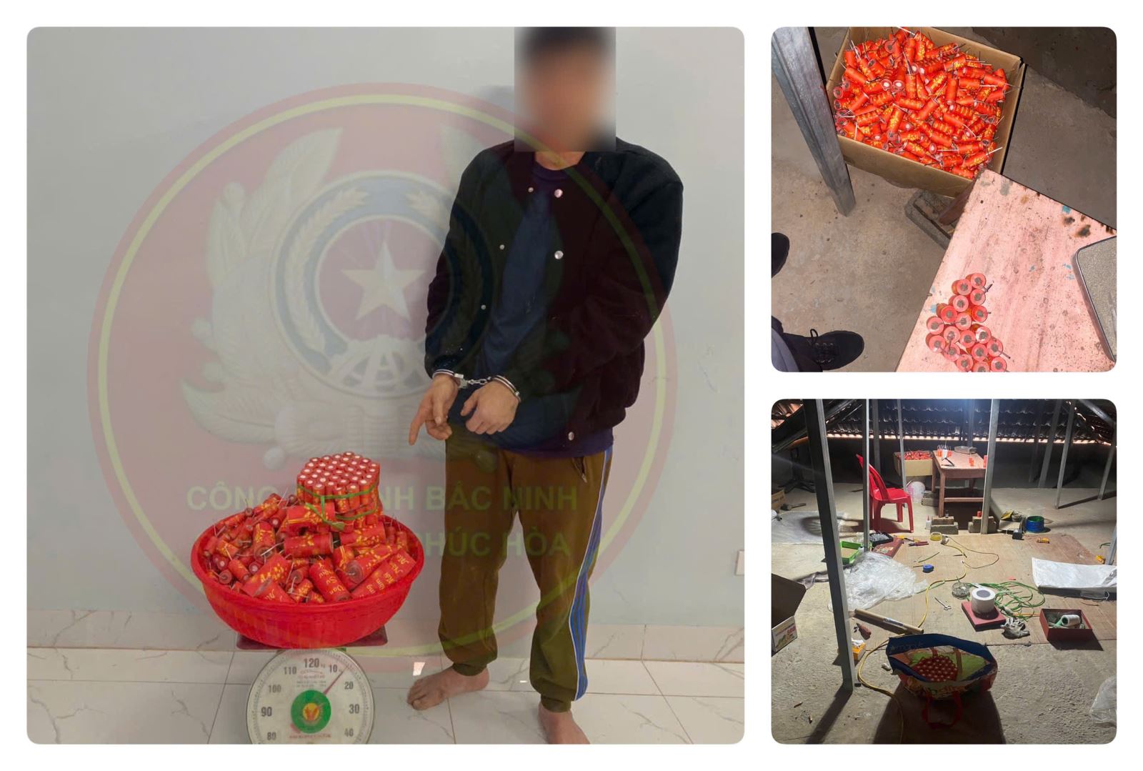 Bắc Ninh: Bắt quả tang đối tượng sản xuất pháo nổ trái phép tại nhà riêng