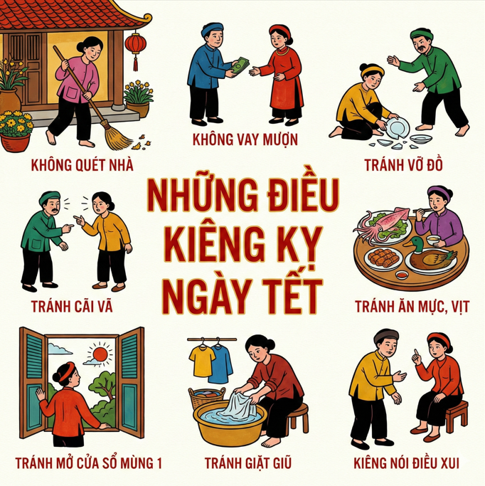 Ý nghĩa văn hóa và tâm lý đằng sau những điều kiêng kỵ ngày Tết 2026