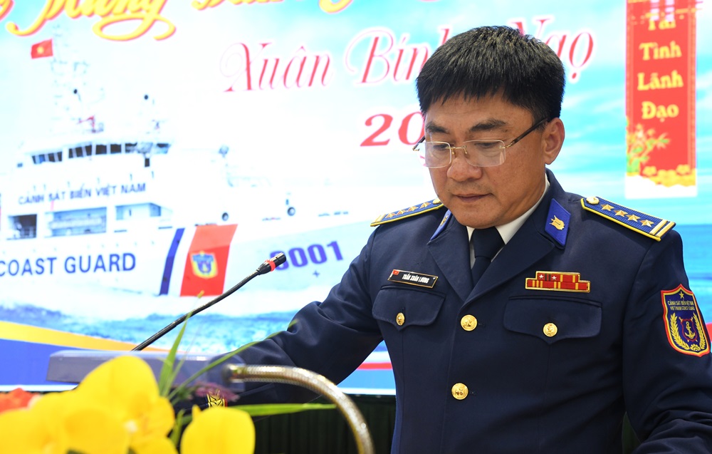 Đại t&aacute; Trần Xu&acirc;n Lương, Tư lệnh V&ugrave;ng Cảnh s&aacute;t biển 3 ph&aacute;t biểu ch&uacute;c tết