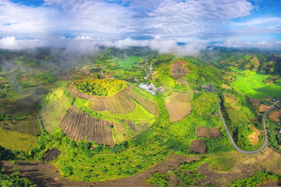 Núi lửa Nâm Kar trong quần thể Công viên địa chất toàn cầu Núi lửa Nâm Kar trong quần thể Công viên địa chất toàn cầu