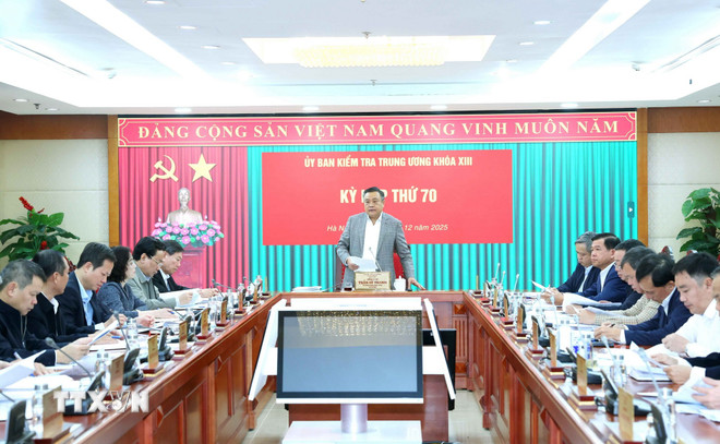 Kỳ họp thứ 70 Ủy ban Kiểm tra Trung ương. (Nguồn: TTXVN)