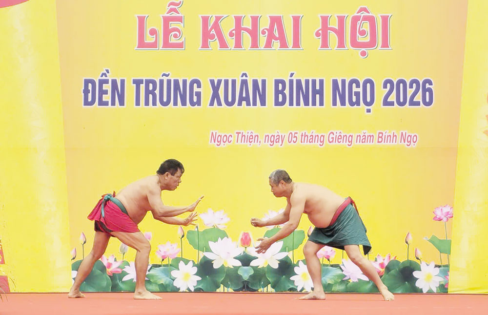 Keo vật thờ tại lễ khai hội.
