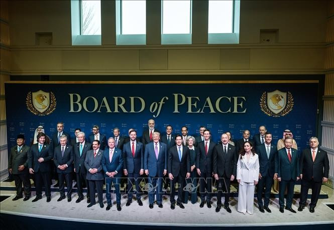 Tổng B&iacute; thư T&ocirc; L&acirc;m v&agrave; c&aacute;c trưởng đo&agrave;n dự phi&ecirc;n khai mạc Hội đồng Ho&agrave; b&igrave;nh về Gaza.