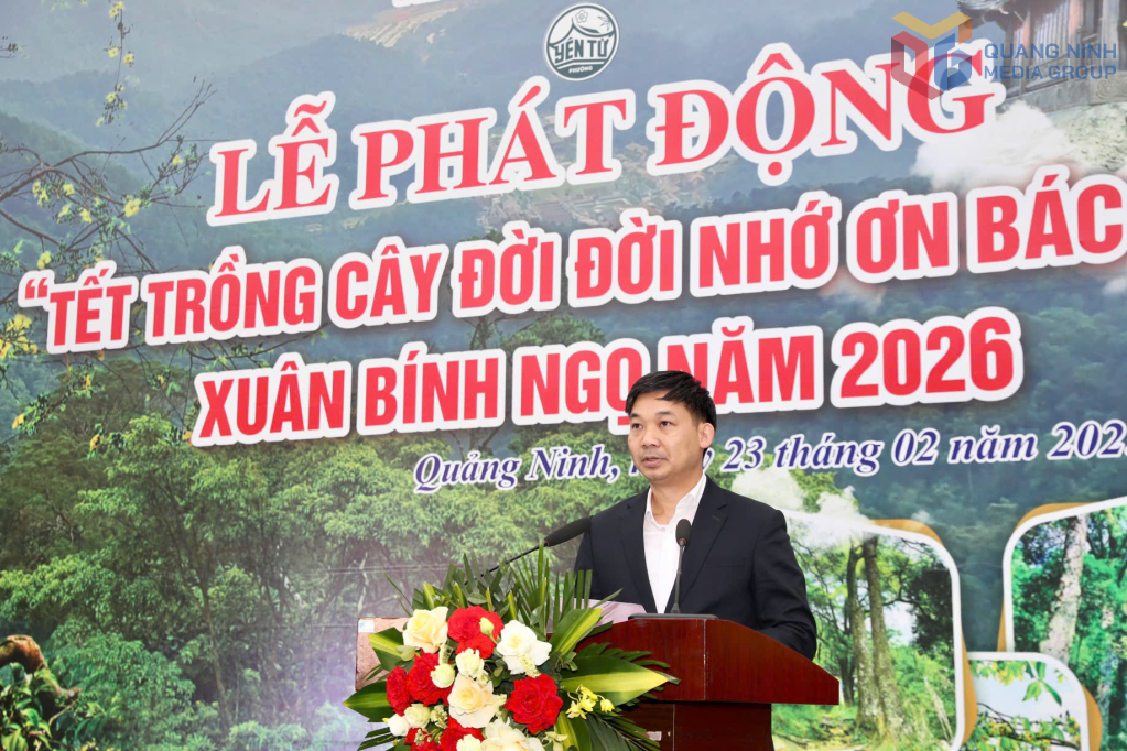 &Ocirc;ng Nguyễn Văn C&ocirc;ng, Ph&oacute; Chủ tịch UBND tỉnh Quảng Ninh ph&aacute;t động Tết trồng c&acirc;y năm 2026