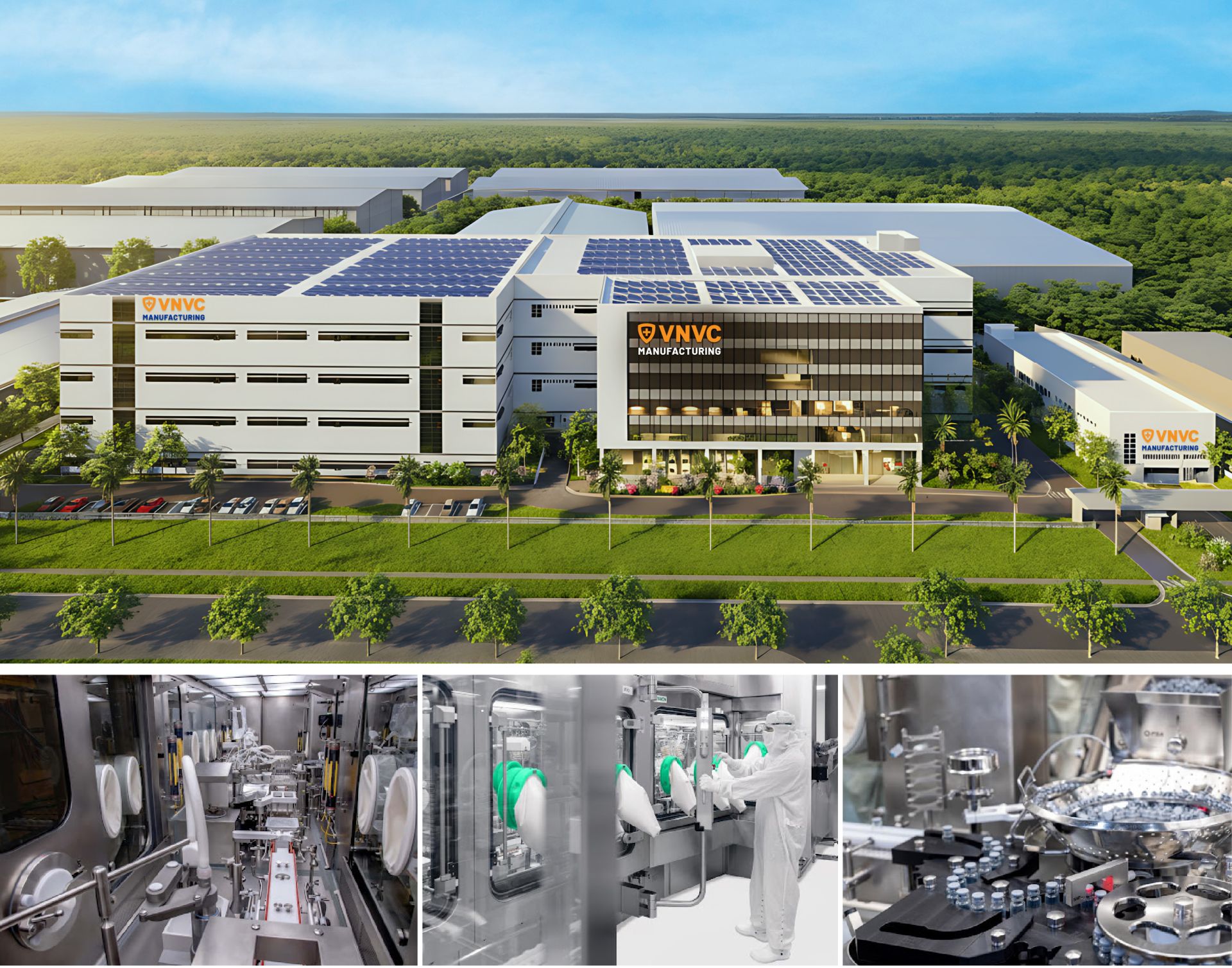 Việc đầu tư d&acirc;y chuyền c&ocirc;ng nghệ cao cấp từ Syntegon (Đức) ch&iacute;nh thức đưa Nh&agrave; m&aacute;y Vắc xin v&agrave; Sinh phẩm VNVC v&agrave;o nh&oacute;m 20 nh&agrave; m&aacute;y hiện đại nhất thế giới sở hữu c&ocirc;ng nghệ sản xuất vắc xin tương đương c&aacute;c trung t&acirc;m h&agrave;ng đầu to&agrave;n cầu.. Ảnh: VNVC v&agrave; Syntegon