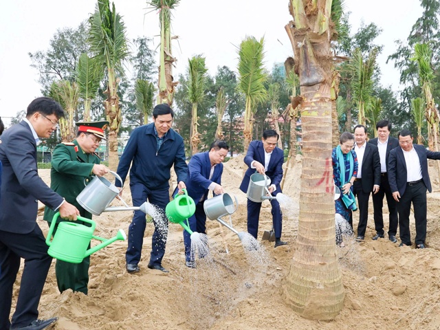 Nghệ An ra quân Tết trồng cây Xuân Bính Ngọ 2026 tại bãi biển Cửa Lò