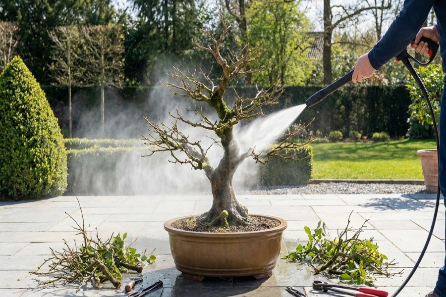 Cắt bỏ hoa v&agrave; nụ c&ograve;n s&oacute;t lại. Tỉa to&agrave;n bộ hoa t&agrave;n, nụ chưa nở để c&acirc;y kh&ocirc;ng tiếp tục ti&ecirc;u hao dinh dưỡng.