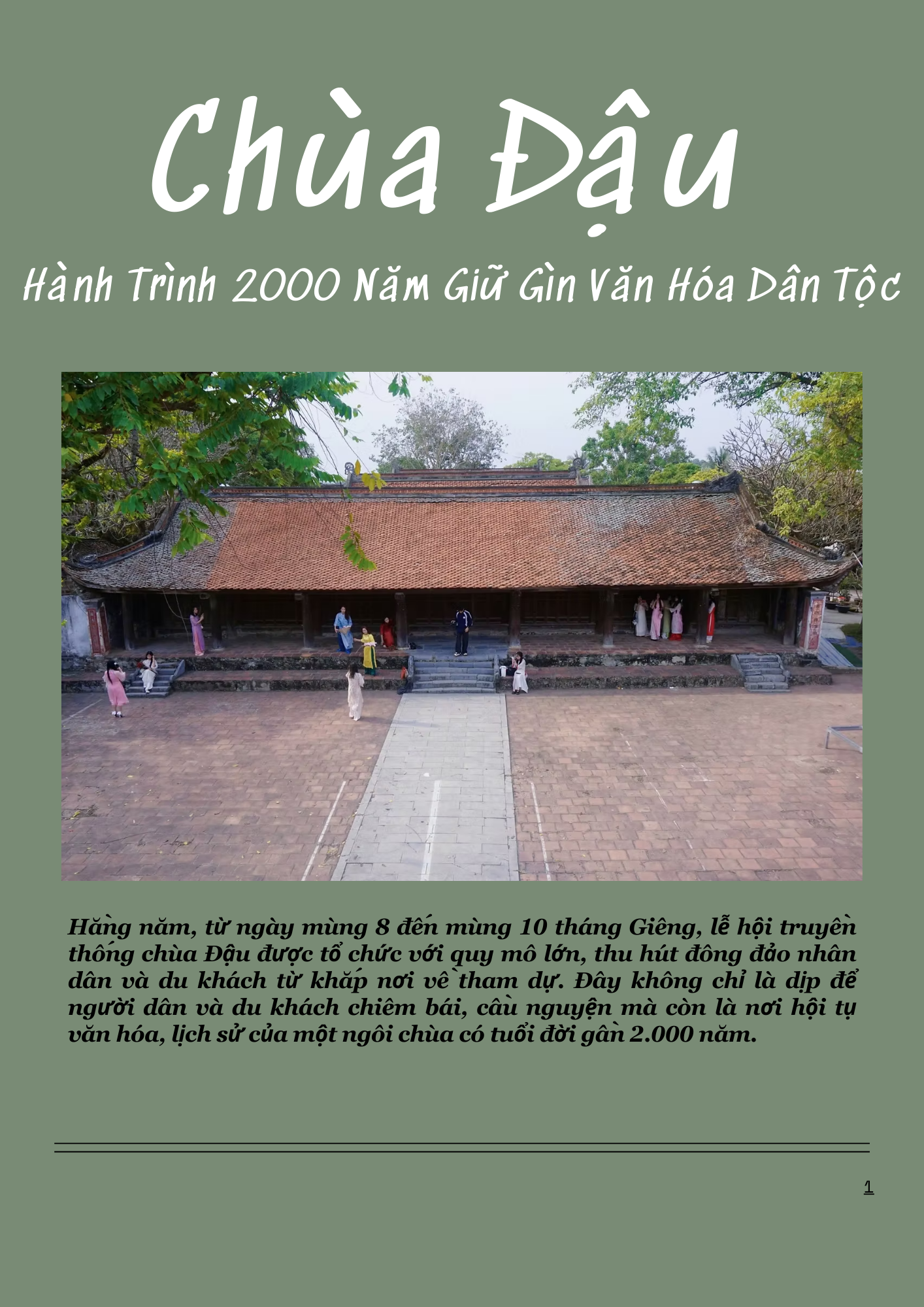 Chùa Đậu: Hành trình 2.000 năm gìn giữ văn hóa dân tộc