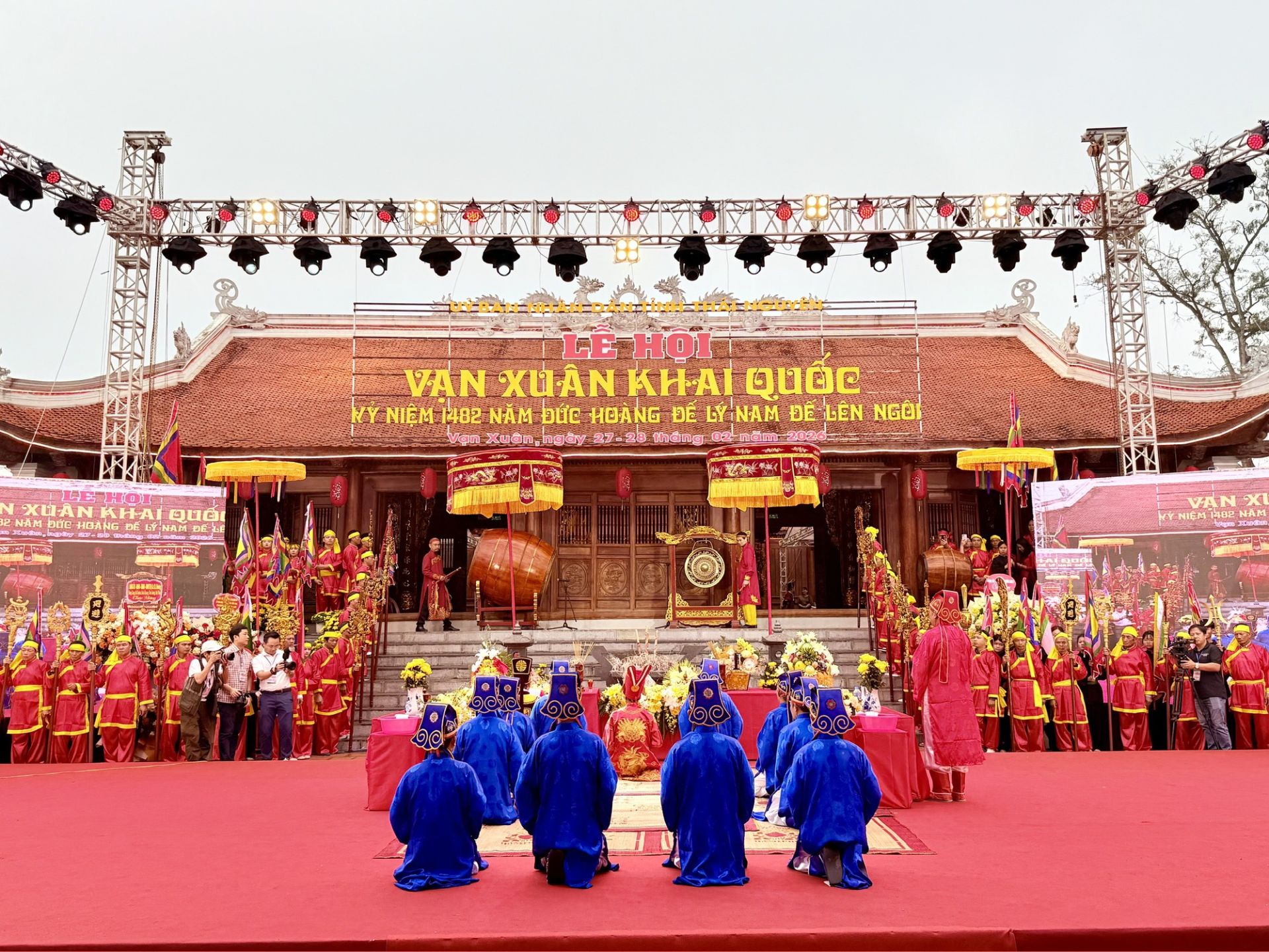 Nghi thức tế tại Lễ hội &ldquo;Vạn xu&acirc;n khai Quốc&rdquo;.