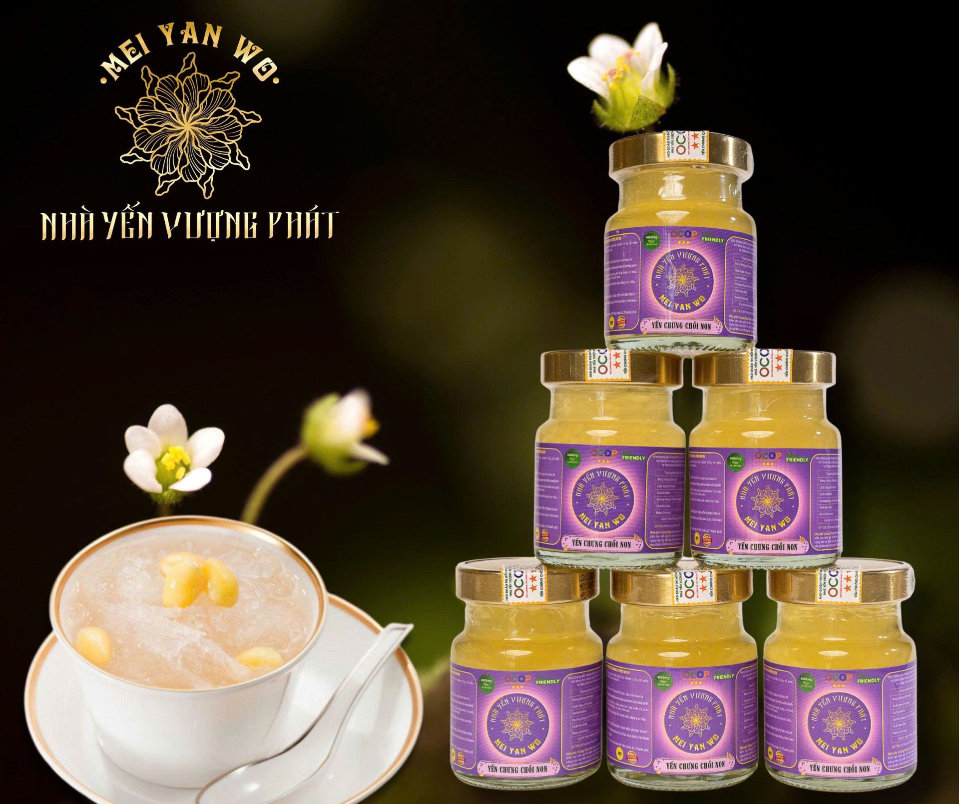 Yến chưng chồi non &ndash; C&ocirc;ng thức d&agrave;nh cho trẻ em: 4g yến tươi nguy&ecirc;n chất + 2g tảo biển