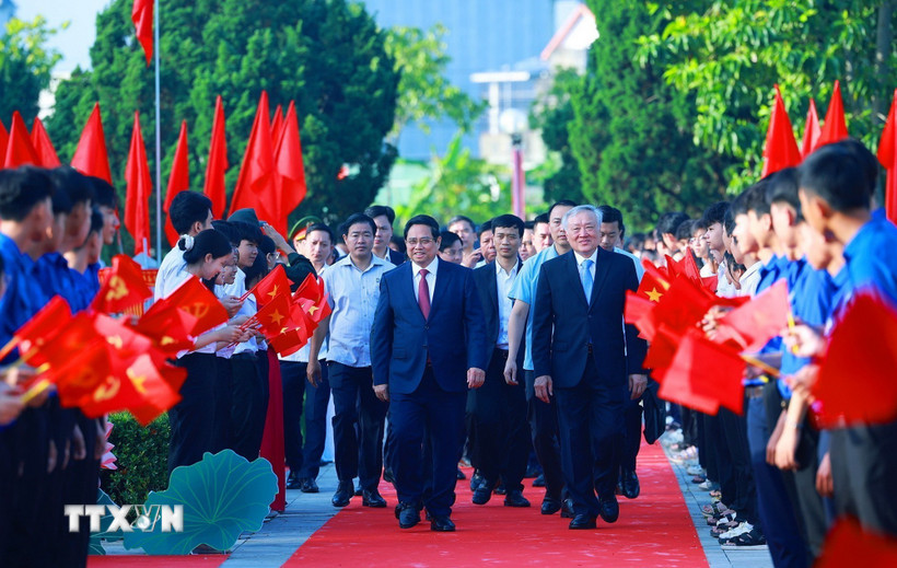 Thủ tướng Phạm Minh Chính đến dự Lễ kỷ niệm 120 năm Ngày sinh Thủ tướng Phạm Văn Đồng. (Ảnh: Dương Giang/TTXVN) Thủ tướng Phạm Minh Chính đến dự Lễ kỷ niệm 120 năm Ngày sinh Thủ tướng Phạm Văn Đồng. (Ảnh: Dương Giang/TTXVN)