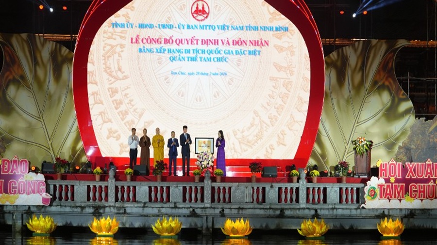 Tam Chúc chính thức được xếp hạng Di tích Quốc gia đặc biệt