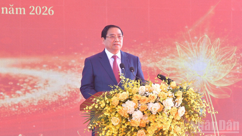 Thủ tướng Phạm Minh Chính phát biểu ý kiến tại Lễ kỷ niệm 120 năm Ngày sinh Thủ tướng Phạm Văn Đồng. (Ảnh: Thanh Giang) Thủ tướng Phạm Minh Chính phát biểu ý kiến tại Lễ kỷ niệm 120 năm Ngày sinh Thủ tướng Phạm Văn Đồng. (Ảnh: Thanh Giang)