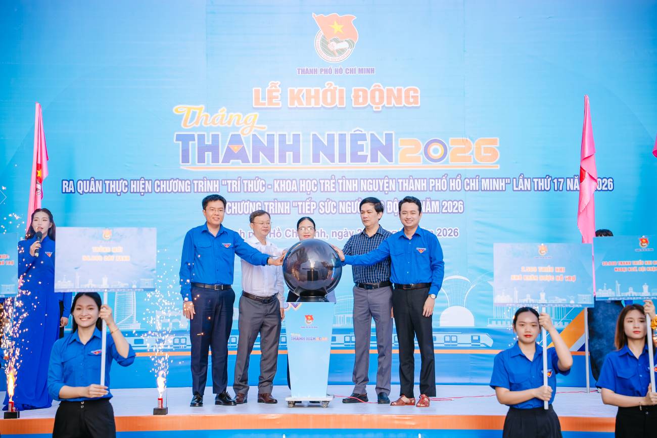 TP. HCM khởi động Tháng Thanh niên 2026: Lan tỏa tinh thần xung kích, sáng tạo