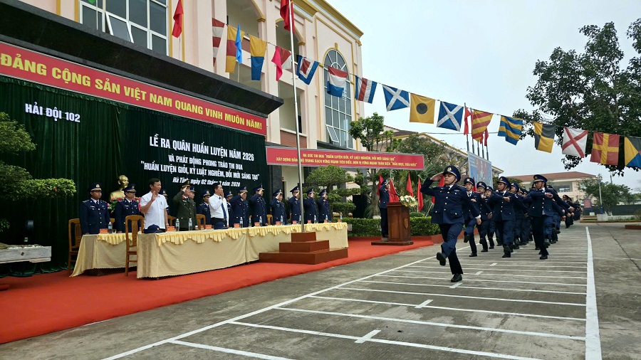 Hải đội 102 ra quân huấn luyện năm 2026: Phát huy truyền thống, quyết tâm hoàn thành xuất sắc nhiệm vụ