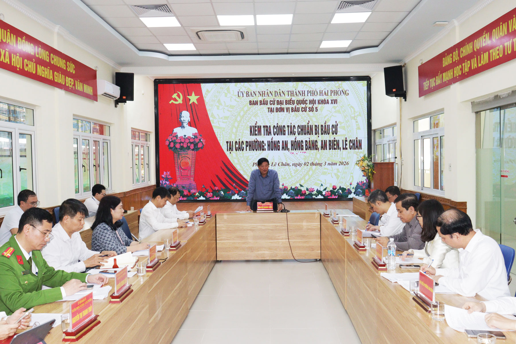 Hải Phòng: Kiểm tra công tác chuẩn bị bầu cử tại phường Hồng An, Hồng Bàng, An Biên và Lê Chân