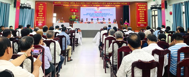 Quang cảnh Hội nghị tiếp x&uacute;c cử tri phường Li&ecirc;n Chiểu với người ứng cử đại biểu HĐND th&agrave;nh phố kh&oacute;a XI, nhiệm kỳ 2026 - 2031 thuộc Đơn vị bầu cử số 4.