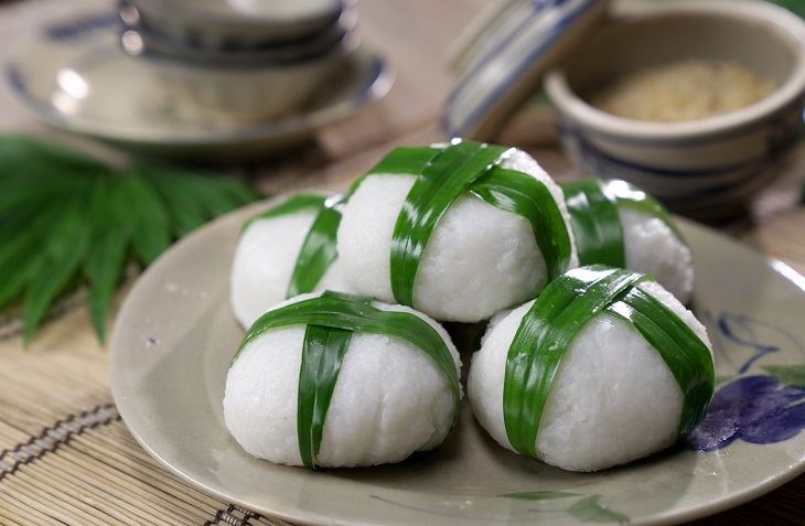 Cơm nắm lá cọ: Món ăn dân dã của người Phù Ninh