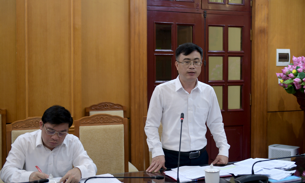 Gi&aacute;m đốc Sở D&acirc;n tộc v&agrave; T&ocirc;n gi&aacute;o Đ&agrave;o Duy Trọng ph&aacute;t biểu.