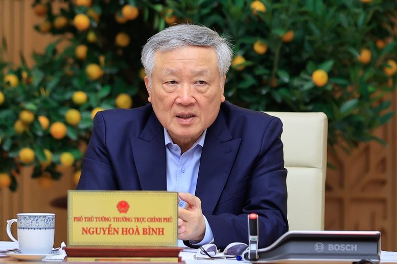 Phó Thủ tướng Thường trực Chính phủ Nguyễn Hòa Bình phát biểu - Ảnh: VGP/Nhật Bắc Phó Thủ tướng Thường trực Chính phủ Nguyễn Hòa Bình phát biểu - Ảnh: VGP/Nhật Bắc