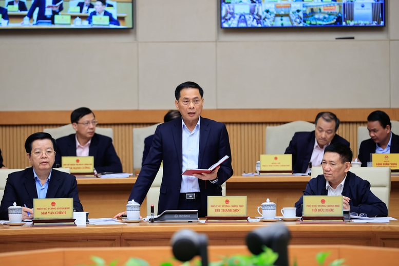 Phó Thủ tướng Bùi Thanh Sơn phát biểu - Ảnh: VGP/Nhật Bắc Phó Thủ tướng Bùi Thanh Sơn phát biểu - Ảnh: VGP/Nhật Bắc