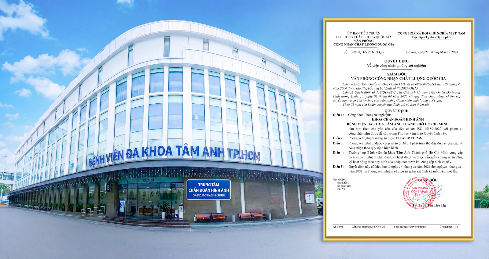 BVĐK Tâm Anh TP.HCM là bệnh viện phía Nam đầu tiên đạt chuẩn ISO quốc gia về chẩn đoán hình ảnh. Ảnh: BVĐK Tâm Anh BVĐK Tâm Anh TP.HCM là bệnh viện phía Nam đầu tiên đạt chuẩn ISO quốc gia về chẩn đoán hình ảnh. Ảnh: BVĐK Tâm Anh