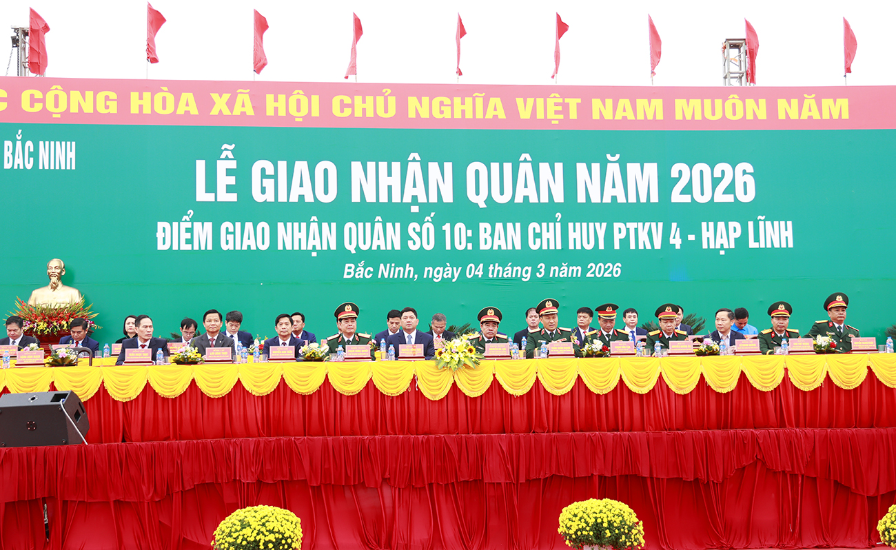 Bắc Ninh: Bí thư Tỉnh ủy Nguyễn Hồng Thái dự Lễ giao, nhận quân năm 2026 tại phường Thuận Thành