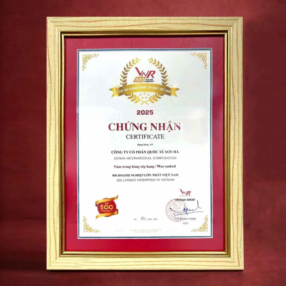 Sơn Hà đứng vị trí 72 trên 100 doanh nghiệp tư nhân nộp ngân sách lớn nhất Việt Nam Sơn Hà đứng vị trí 72 trên 100 doanh nghiệp tư nhân nộp ngân sách lớn nhất Việt Nam