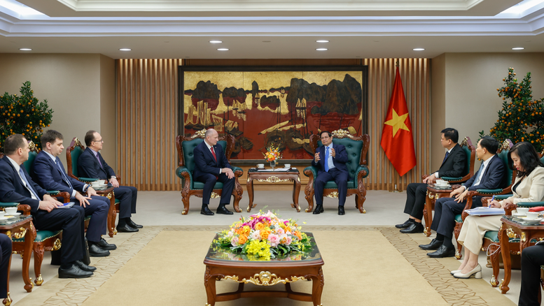 Thủ tướng Phạm Minh Ch&iacute;nh nhấn mạnh Việt Nam lu&ocirc;n coi trọng v&agrave; mong muốn kh&ocirc;ng ngừng ph&aacute;t triển quan hệ hữu nghị truyền thống, Đối t&aacute;c chiến lược to&agrave;n diện với Li&ecirc;n bang Nga - Ảnh: VGP/Nhật Bắc