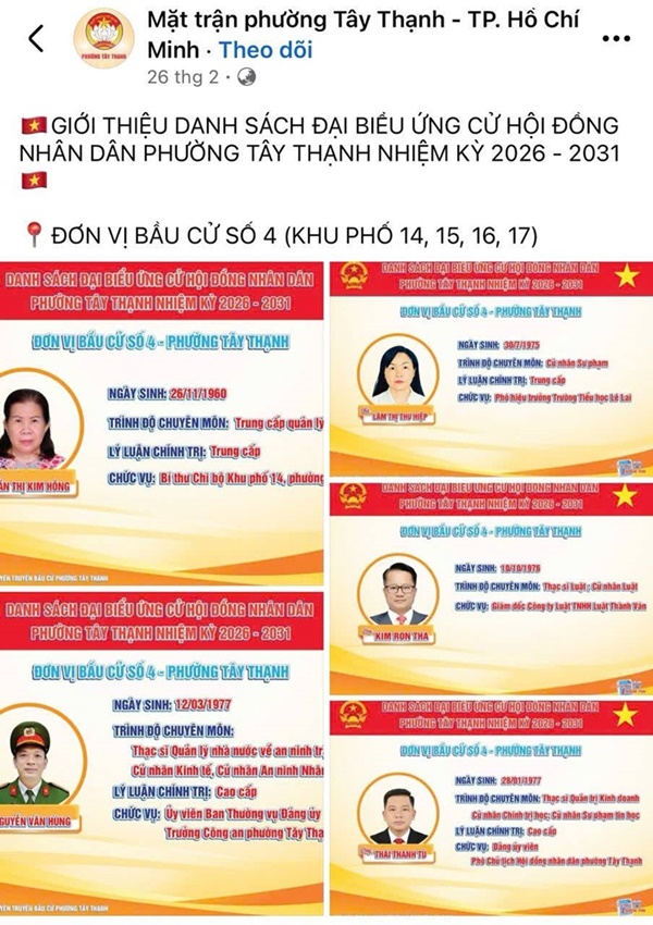 Luật sư KIM RON THA ứng cử tại đơn vị bầu cử số 4 của phường T&acirc;y Thạnh