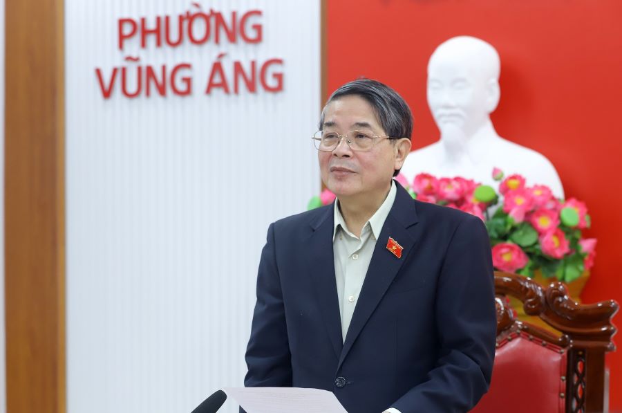 Ph&oacute; Chủ tịch Quốc hội Nguyễn Đức Hải ph&aacute;t biểu tại buổi l&agrave;m việc