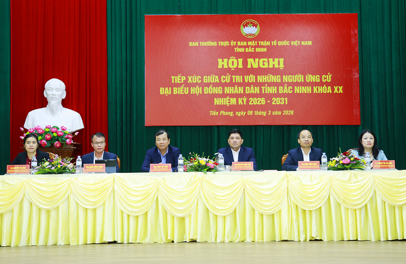 Bắc Ninh: Hội nghị tiếp xúc cử tri với người ứng cử đại biểu HĐND tỉnh khóa XX tại phường Tiền Phong