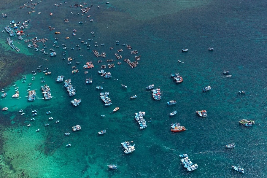 Hoạt động khai th&aacute;c, nu&ocirc;i trồng thủy sản tr&ecirc;n v&ugrave;ng biển Đặc khu Ph&uacute; Qu&yacute;. Ảnh tư liệu