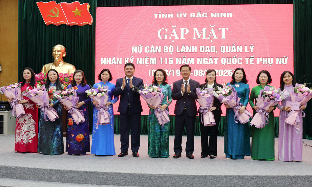 Bắc Ninh: Gặp mặt cán bộ lãnh đạo, quản lý nữ nhân Ngày Quốc tế Phụ nữ 8/3