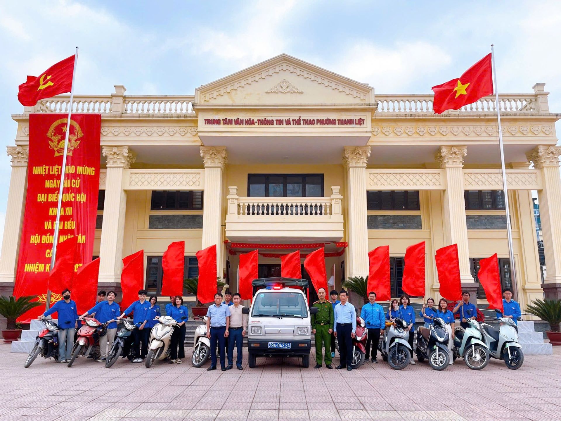 Hà Nội: Phường Thanh Liệt tăng cường tuyên truyền bầu cử, xe cổ động rộn ràng khắp phố