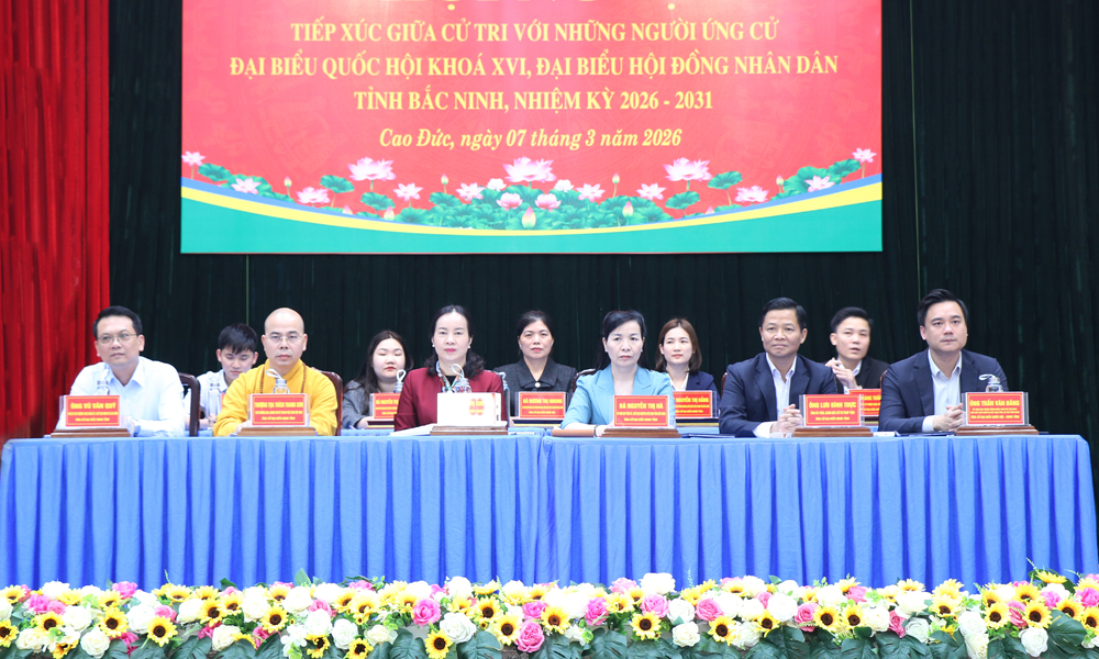 Bắc Ninh: Ứng cử viên đại biểu Quốc hội và đại biểu HĐND tỉnh tiếp xúc cử tri tại đơn vị bầu cử số 6 và 17