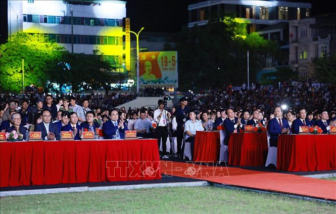 Thủ tướng Phạm Minh Ch&iacute;nh dự lễ khai mạc Lễ hội Hoa Ban năm 2026. Ảnh: Dương Giang/TTXVN