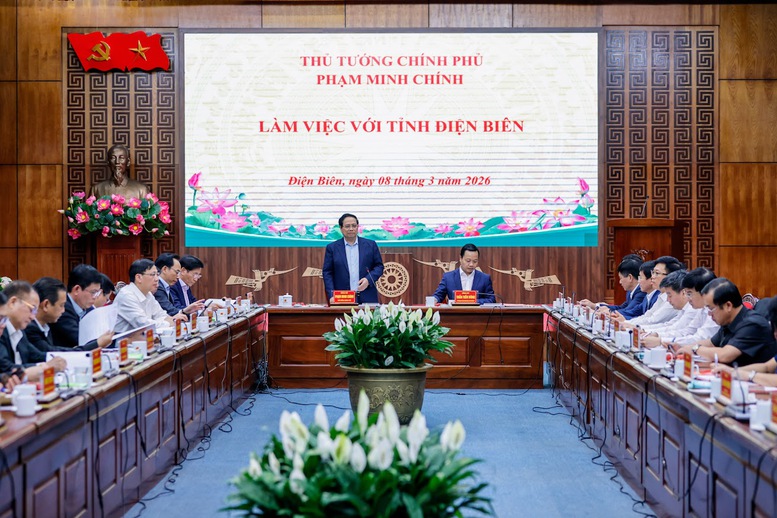 Thủ tướng Phạm Minh Chính làm việc với tỉnh Điện Biên - Ảnh: VGP/Nhật Bắc Thủ tướng Phạm Minh Chính làm việc với tỉnh Điện Biên - Ảnh: VGP/Nhật Bắc