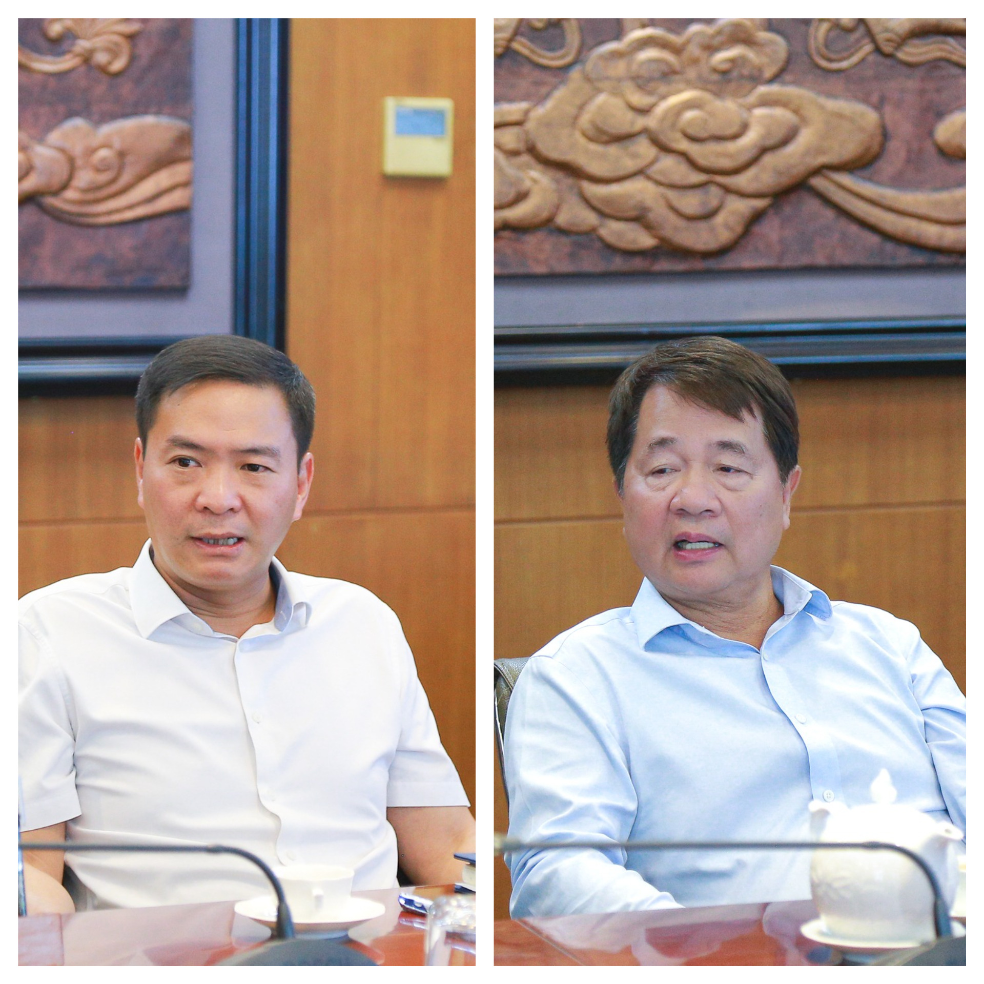 Ông Trần Mạnh Hữu - Chủ tịch HĐQT TCT Viglacera và Ông Nguyễn Anh Tuấn - Tổng giám đốc TCT Viglacera phát biểu chỉ đạo cuộc họp giao ban công tác sản xuất kinh doanh 2 tháng đầu năm 2026. Ông Trần Mạnh Hữu - Chủ tịch HĐQT TCT Viglacera và Ông Nguyễn Anh Tuấn - Tổng giám đốc TCT Viglacera phát biểu chỉ đạo cuộc họp giao ban công tác sản xuất kinh doanh 2 tháng đầu năm 2026.