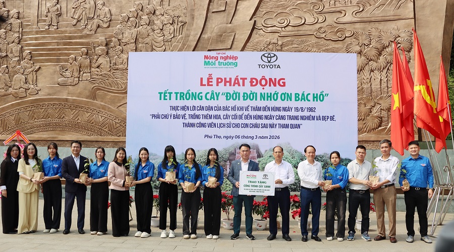Toyota đồng hành cùng chương trình “Tết trồng cây đời đời nhớ ơn Bác Hồ” Xuân Bính Ngọ 2026