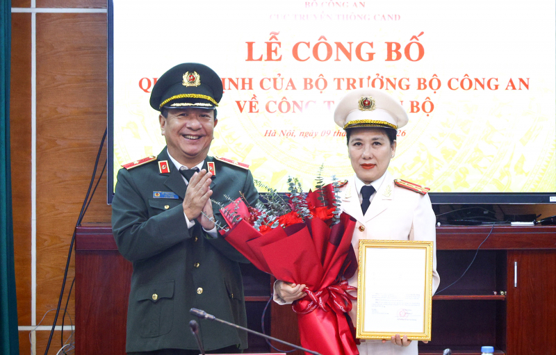 Bổ nhiệm Đại tá Nguyễn Thị Thu Hằng giữ chức vụ Phó Cục trưởng Cục Truyền thông Công an nhân dân