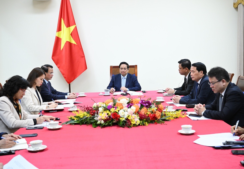 B&agrave;y tỏ quan ngại về t&aacute;c động của xung đột đối với an ninh năng lượng, hai nh&agrave; l&atilde;nh đạo nhất tr&iacute; tăng cường hợp t&aacute;c trong bảo đảm an ninh năng lượng - Ảnh: VGP/Nhật Bắc