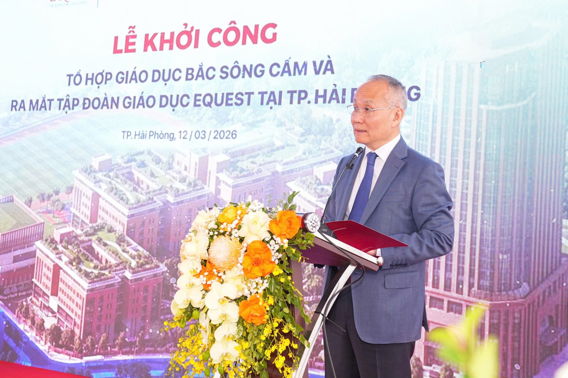 &Ocirc;ng Trần Quốc Kh&aacute;nh, Ph&oacute; Chủ tịch Hội đồng Quản trị Tập đo&agrave;n Gi&aacute;o dục EQuest th&ocirc;ng tin về dự &aacute;n.